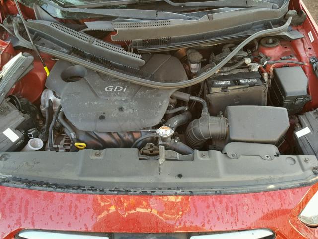 KMHCU5AE2CU037200 - 2012 HYUNDAI ACCENT GLS RED photo 7