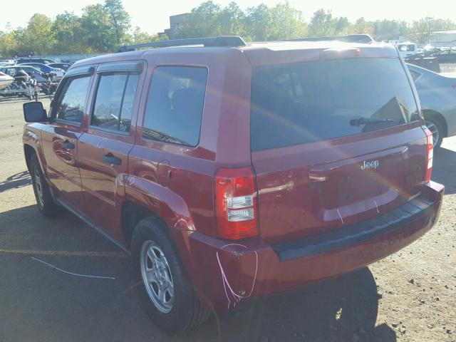 1J8FT28W18D799368 - 2008 JEEP PATRIOT SP BURGUNDY photo 3