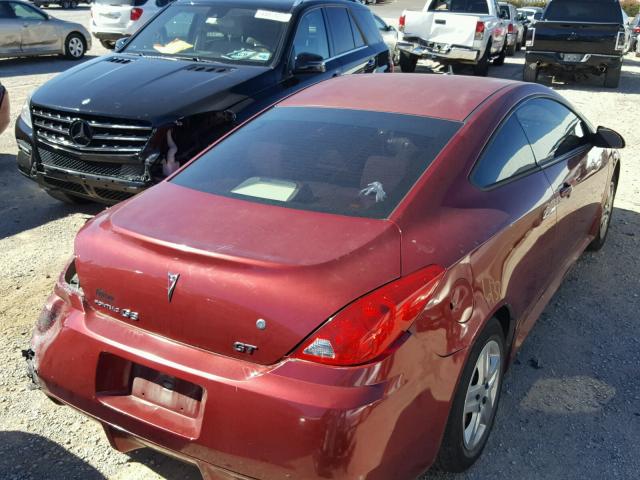 1G2ZH17N484281252 - 2008 PONTIAC G6 GT RED photo 4