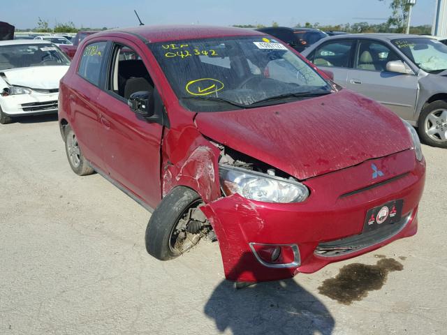 ML32A4HJ6FH042342 - 2015 MITSUBISHI MIRAGE ES RED photo 1