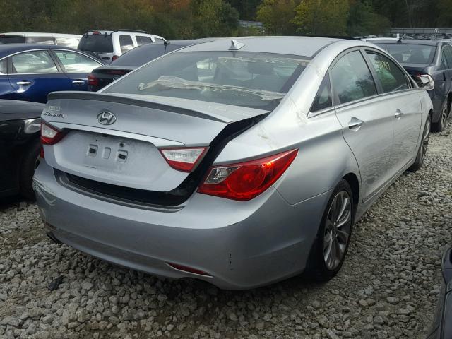 5NPEC4AC7DH578389 - 2013 HYUNDAI SONATA SE SILVER photo 4