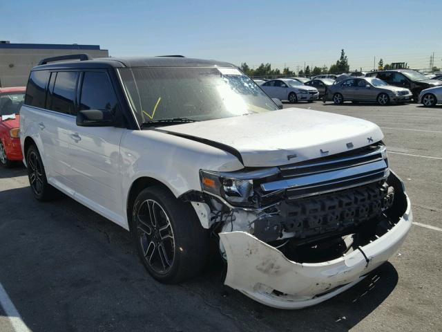 2FMGK5C88EBD37377 - 2014 FORD FLEX SEL WHITE photo 1