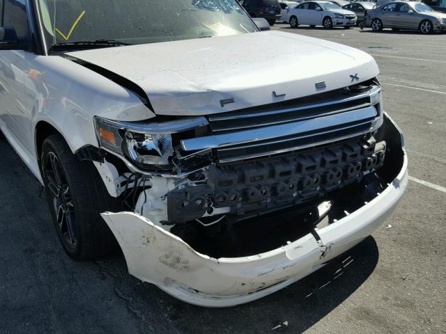 2FMGK5C88EBD37377 - 2014 FORD FLEX SEL WHITE photo 9