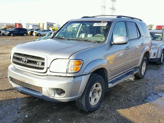 5TDBT44A82S101328 - 2002 TOYOTA SEQUOIA SILVER photo 2