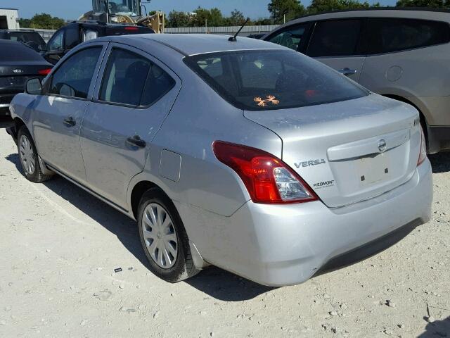 3N1CN7AP6FL880073 - 2015 NISSAN VERSA S/S SILVER photo 3