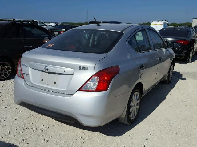 3N1CN7AP6FL880073 - 2015 NISSAN VERSA S/S SILVER photo 4