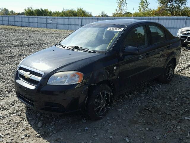 KL1TD55607B183790 - 2007 CHEVROLET AVEO BASE BLACK photo 2