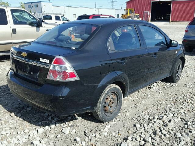 KL1TD55607B183790 - 2007 CHEVROLET AVEO BASE BLACK photo 4