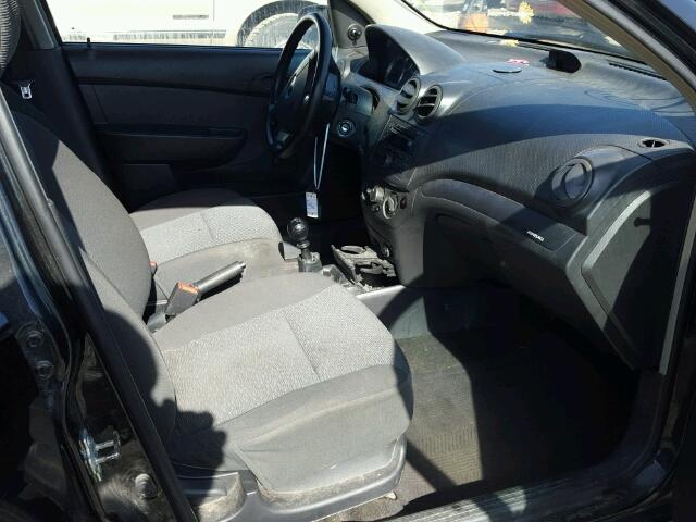 KL1TD55607B183790 - 2007 CHEVROLET AVEO BASE BLACK photo 5
