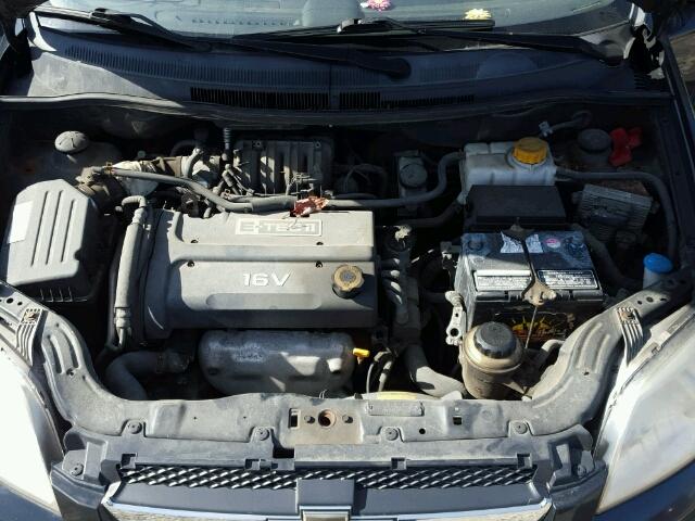 KL1TD55607B183790 - 2007 CHEVROLET AVEO BASE BLACK photo 7