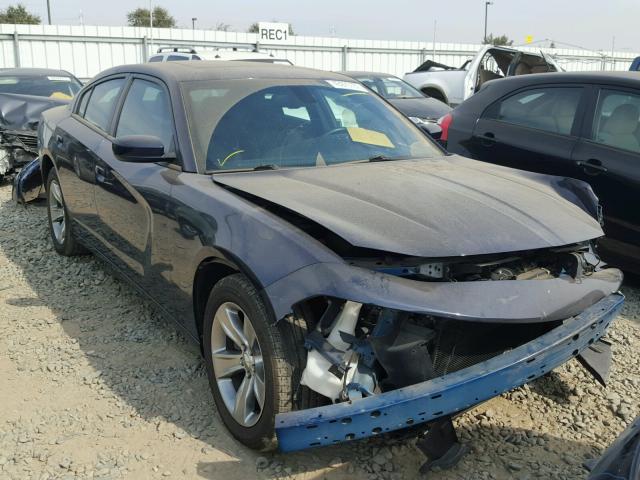 2C3CDXHG9FH789785 - 2015 DODGE CHARGER SX BLUE photo 1