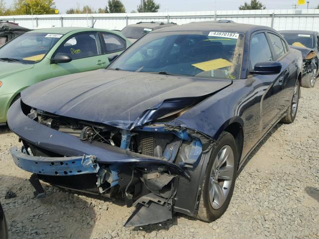 2C3CDXHG9FH789785 - 2015 DODGE CHARGER SX BLUE photo 2