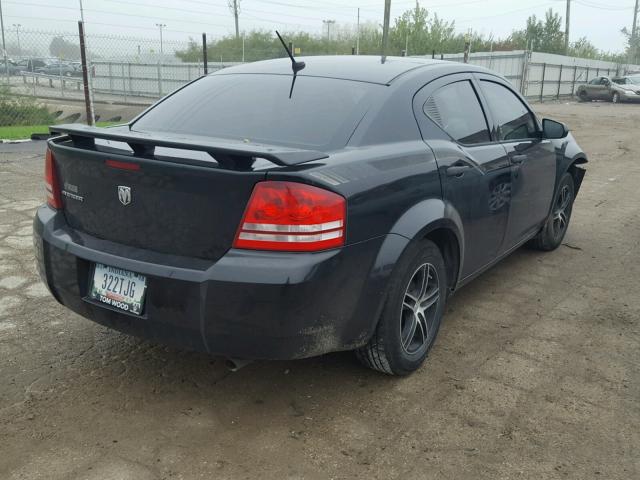 1B3LC46K18N266342 - 2008 DODGE AVENGER SE BLACK photo 4