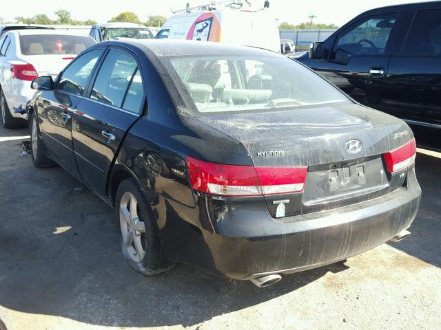 5NPEU46F47H224754 - 2007 HYUNDAI SONATA SE BLACK photo 3