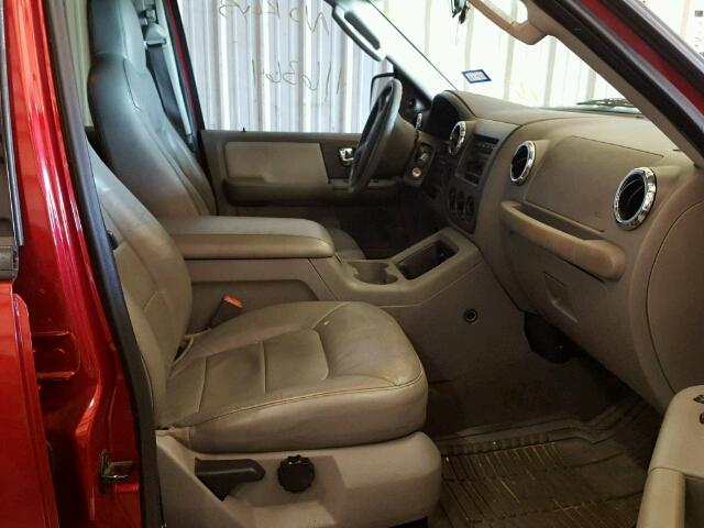 1FMPU16506LA75473 - 2006 FORD EXPEDITION RED photo 5