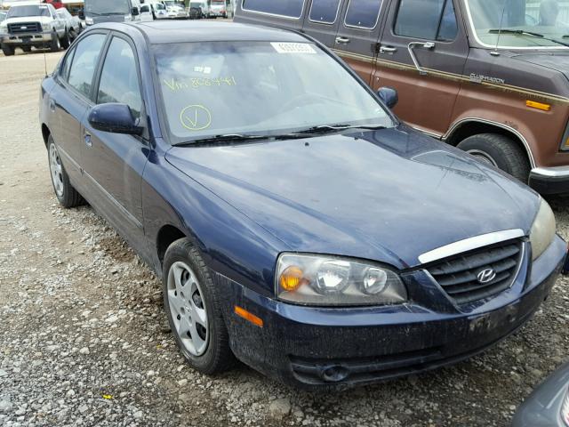 KMHDN46D54U808441 - 2004 HYUNDAI ELANTRA GL BLUE photo 1