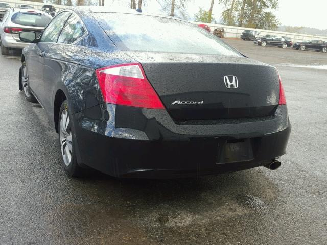 1HGCS12839A022275 - 2009 HONDA ACCORD EXL BLACK photo 3