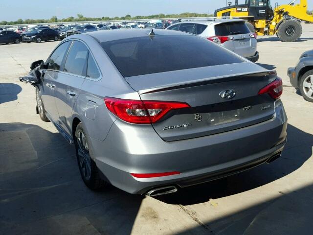 5NPE34AF7FH136936 - 2015 HYUNDAI SONATA SPO SILVER photo 3