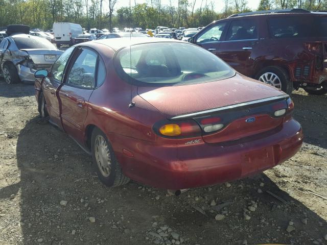 1FALP52U4VA229763 - 1997 FORD TAURUS RED photo 3