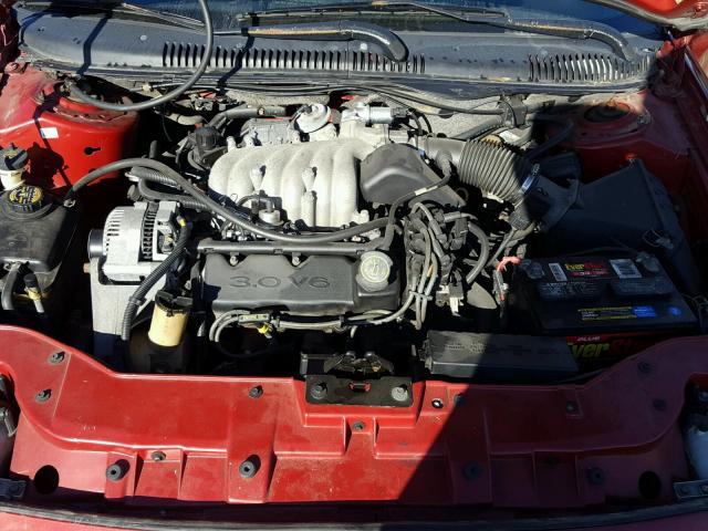 1FALP52U4VA229763 - 1997 FORD TAURUS RED photo 7