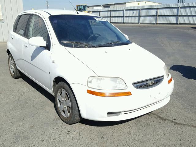 KL1TD66657B787923 - 2007 CHEVROLET AVEO BASE WHITE photo 1