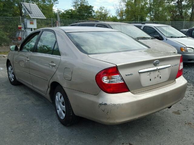 4T1BE32K73U645134 - 2003 TOYOTA CAMRY LE 金色 照片 3