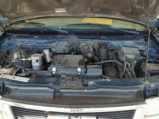 1GKDM19W51B518828 - 2001 GMC SAFARI XT GREEN photo 7