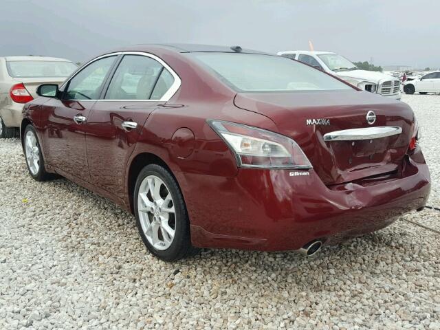 1N4AA5AP5CC831190 - 2012 NISSAN MAXIMA S BURGUNDY photo 3