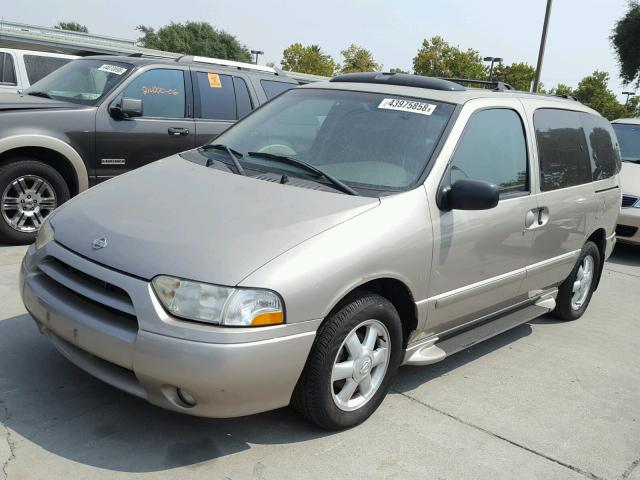 4N2ZN16T71D822818 - 2001 NISSAN QUEST SE BROWN photo 2