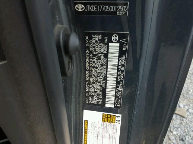 JTKDE177050012502 - 2005 TOYOTA SCION TC 石墨色 照片 10