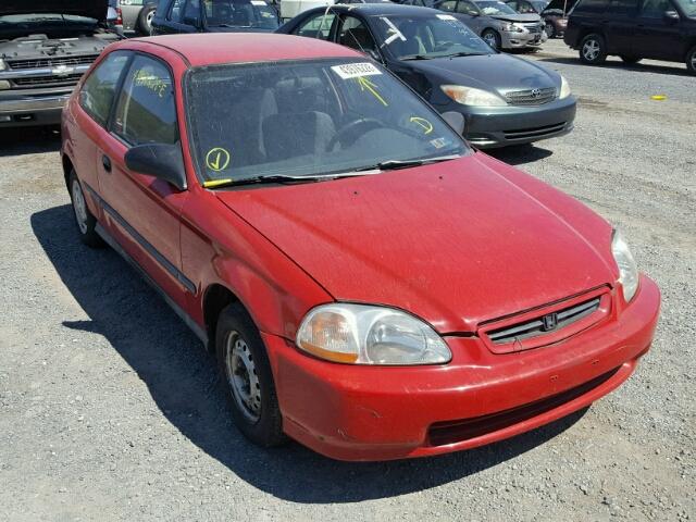 2HGEJ6442TH104655 - 1996 HONDA CIVIC DX RED photo 1