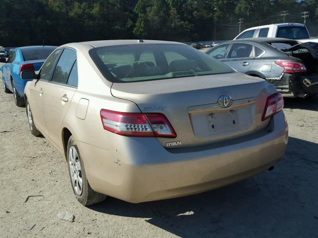 4T4BF3EKXBR154098 - 2011 TOYOTA CAMRY BASE BEIGE photo 3