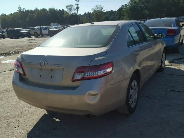 4T4BF3EKXBR154098 - 2011 TOYOTA CAMRY BASE BEIGE photo 4