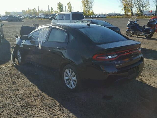 1C3CDFBB6ED824611 - 2014 DODGE DART BLACK photo 3