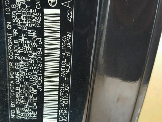 JTKDE177670184164 - 2007 TOYOTA SCION TC 黑色 照片 10