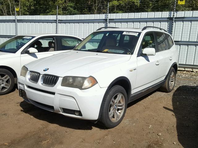 WBXPA93426WD25338 - 2006 BMW X3 3.0I WHITE photo 2