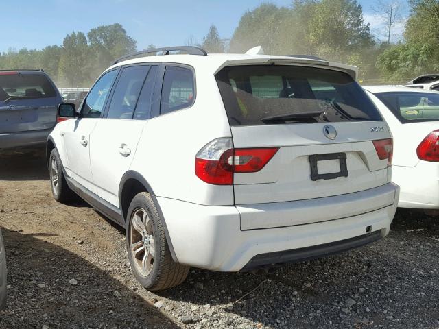 WBXPA93426WD25338 - 2006 BMW X3 3.0I WHITE photo 3