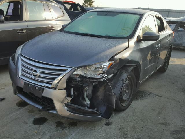 3N1AB7AP4FL666540 - 2015 NISSAN SENTRA S CHARCOAL photo 2