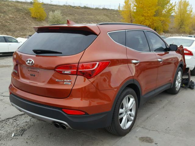 5XYZUDLA3DG090171 - 2013 HYUNDAI SANTA FE S ORANGE photo 4