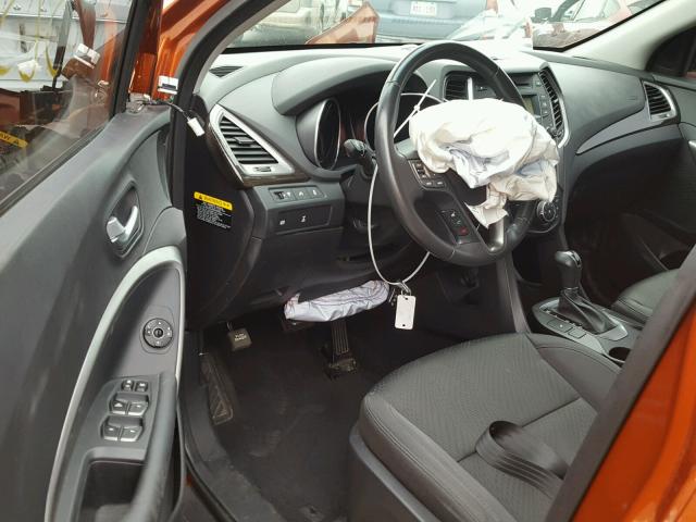 5XYZUDLA3DG090171 - 2013 HYUNDAI SANTA FE S 橙色 照片 9