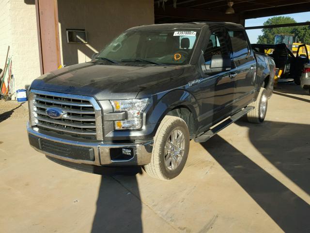 1FTEW1C88GFB81643 - 2016 FORD F150 GRAY photo 2