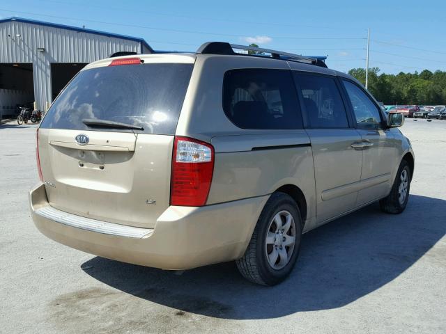 KNDMB233566080057 - 2006 KIA SEDONA EX TAN photo 4