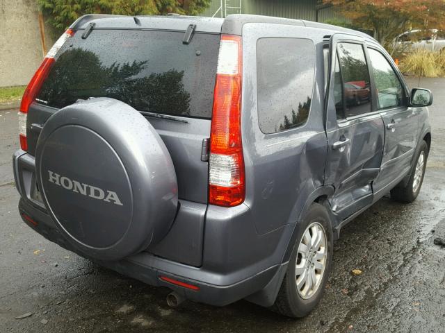 JHLRD78956C051625 - 2006 HONDA CR-V SE GRAY photo 4