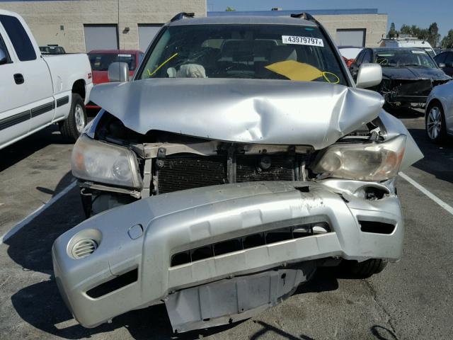 JTEGP21A860093898 - 2006 TOYOTA HIGHLANDER SILVER photo 9