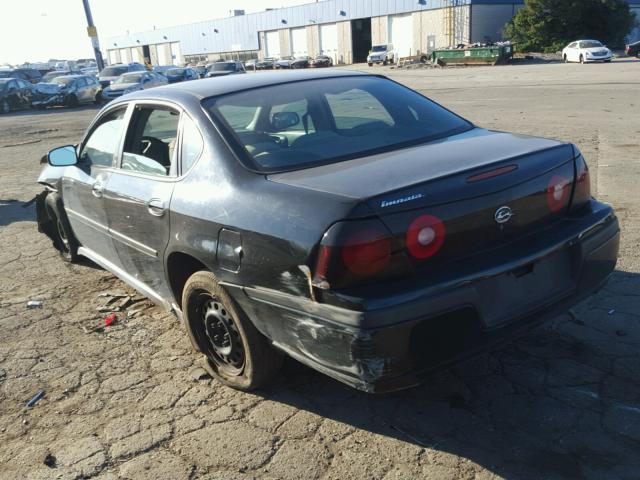 2G1WF55E659373351 - 2005 CHEVROLET IMPALA BLACK photo 3