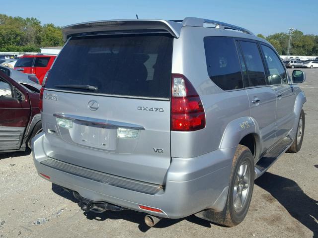 JTJBT20X880155266 - 2008 LEXUS GX 470 SILVER photo 4