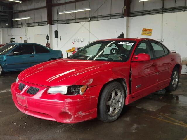 1G2WP5216WF331717 - 1998 PONTIAC GRAND PRIX RED photo 2