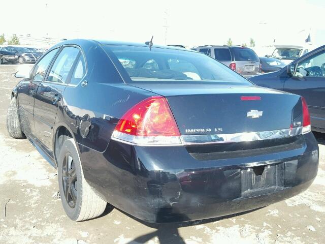 2G1WB57K091202596 - 2009 CHEVROLET IMPALA LS BLACK photo 3