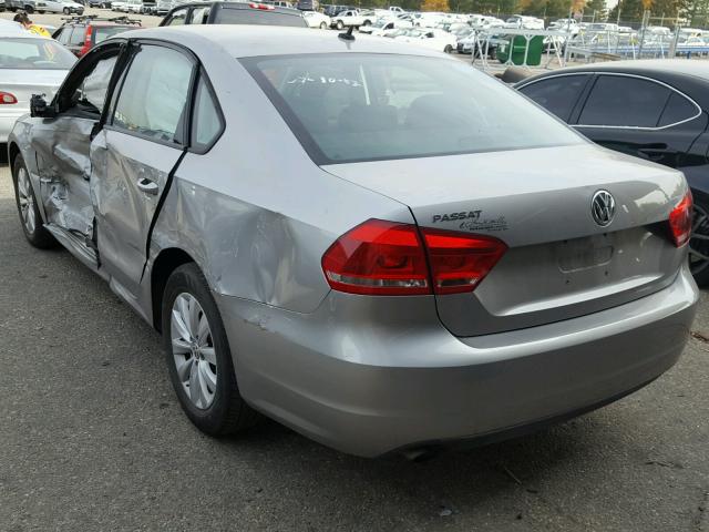 1VWAH7A33DC113389 - 2013 VOLKSWAGEN PASSAT SILVER photo 3