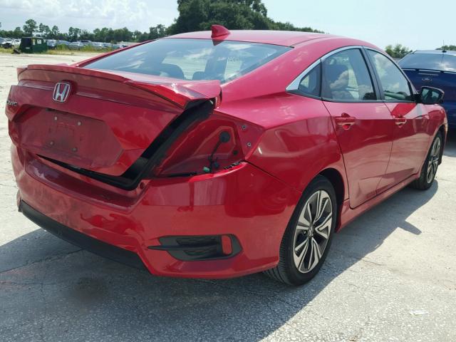 2HGFC1F76GH652107 - 2016 HONDA CIVIC EXL RED photo 4